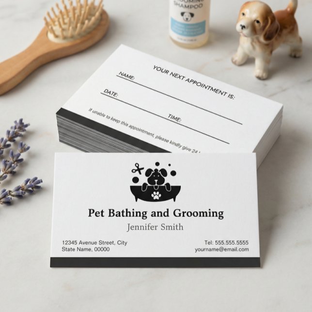 Pet Bathing and Grooming - Möte Tidsbeställning Kort (Skapare uppladdad)