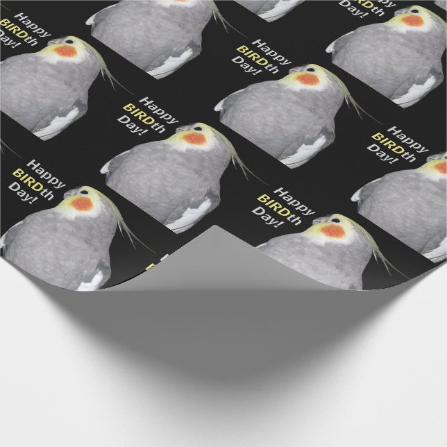 Pet Bird Cockatiel Photo Lycklig BIRDth Day Birthd Presentpapper (Hörn)