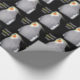 Pet Bird Cockatiel Photo Lycklig BIRDth Day Birthd Presentpapper