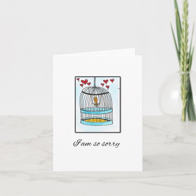 Pet Bird, Pet Sympathy Card Kort (Framsida)