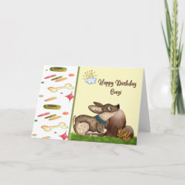 Pet Birthday Card för Corgi Hund. Kort