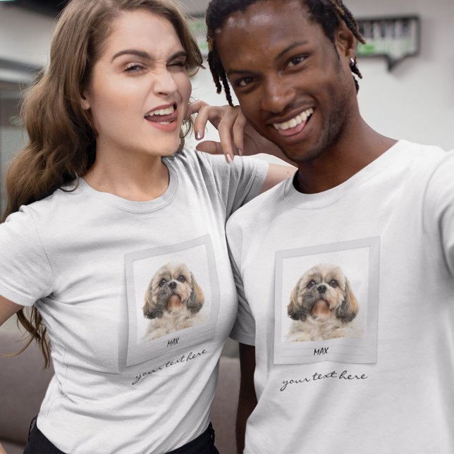 Pet Birthday Photo Ram Personlig Firande T Shirt (Skapare uppladdad)