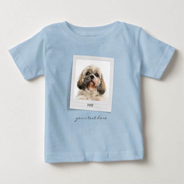 Pet Birthday Photo Ram Personlig T Shirt (Framsida)