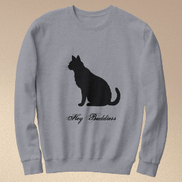 Pet Black Cat Lovers Funny Quote Customized Grey T Shirt