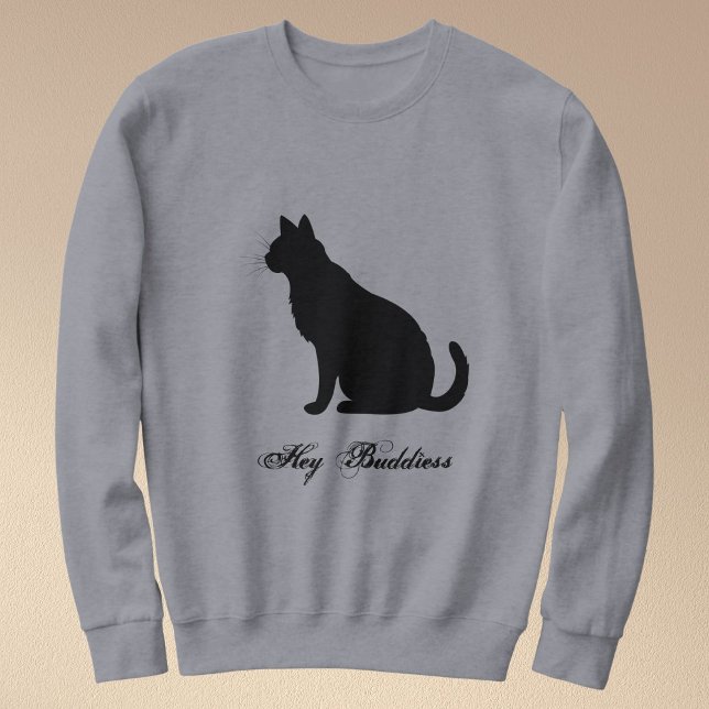 Pet Black Cat Lovers Funny Quote Customized Grey T Shirt (Skapare uppladdad)