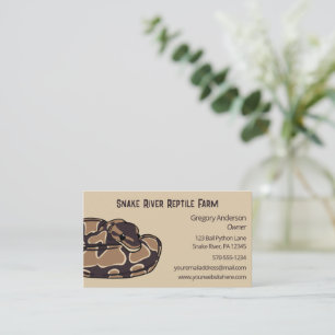 Pet Boll Python Snake Reptile Breeder Visitkort