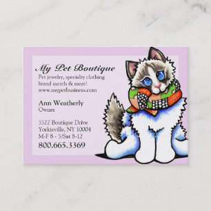 Pet Boutique Finare Ragdoll Cat Visitkort