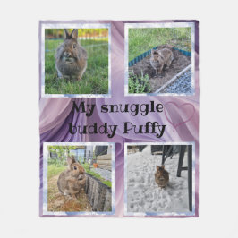 Pet bunny photo snuggle Fleecedecke Fleecefilt