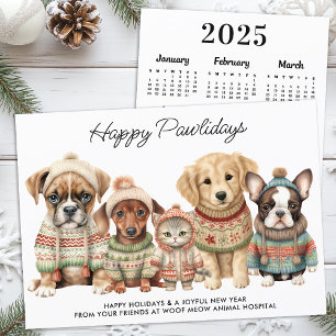 Pet Business jul 2025 - kalender - Hund Kattdjur Julkort