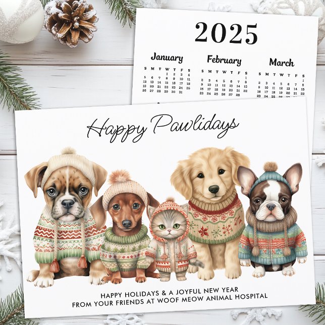 Pet Business jul 2025 - kalender - Hund Kattdjur Julkort (Skapare uppladdad)