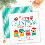 Pet Business-julklapp, Hund Anteckningskort<br><div class="desc">Katt- och hund juldesign för husdjursföretag.</div>