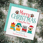 Pet Business-julklapp, Hund Anteckningskort<br><div class="desc">Katt- och hund juldesign för husdjursföretag.</div>