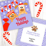 Pet Business-julklapp, Hund Anteckningskort<br><div class="desc">Katt- och hund juldesign för husdjursföretag.</div>