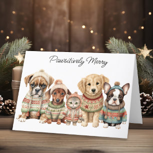 Pet Business-julklapp, Hund Cat Pets Helgkort