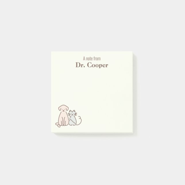 Pet Business Personlig Post-it Block (Framsida)