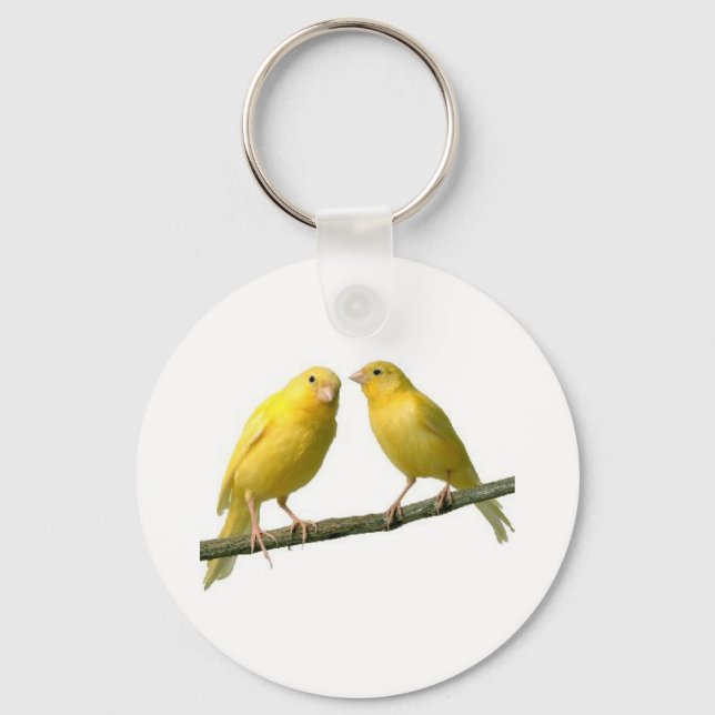 Pet Canary Bird Merchandise Nyckelring (Framsida)
