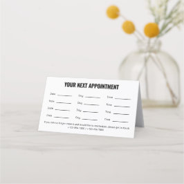 Pet Care Appointment Card with Logo & Cute Animal Tidsbeställning Kort