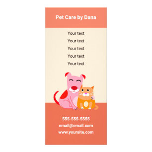 Pet Care Rack Card Reklamkort
