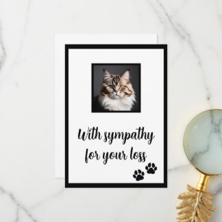 Pet cat-anpassade, nedladdningsbart, sympatikort tack kort