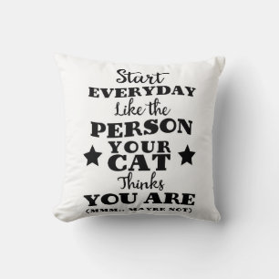 Pet Cat Funny Quote Kudde