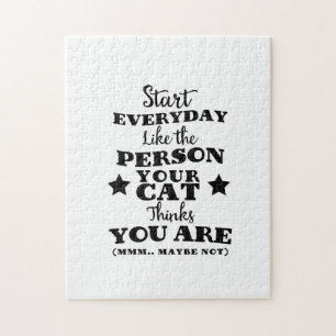 Pet Cat Funny Quote Pussel