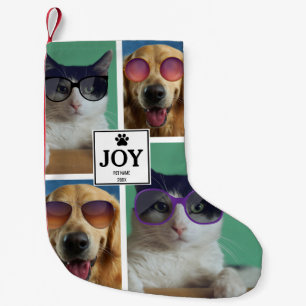 Pet Cat Hund jul - julldjur Foto Collage Julafton Liten Julstrumpa