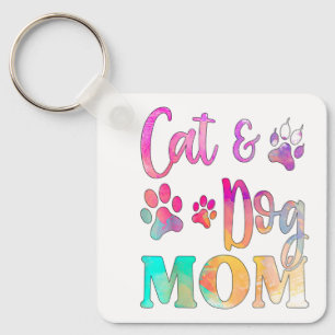 Pet Cat Hund Mamma för kvinnor, Mors dag Nyckelring