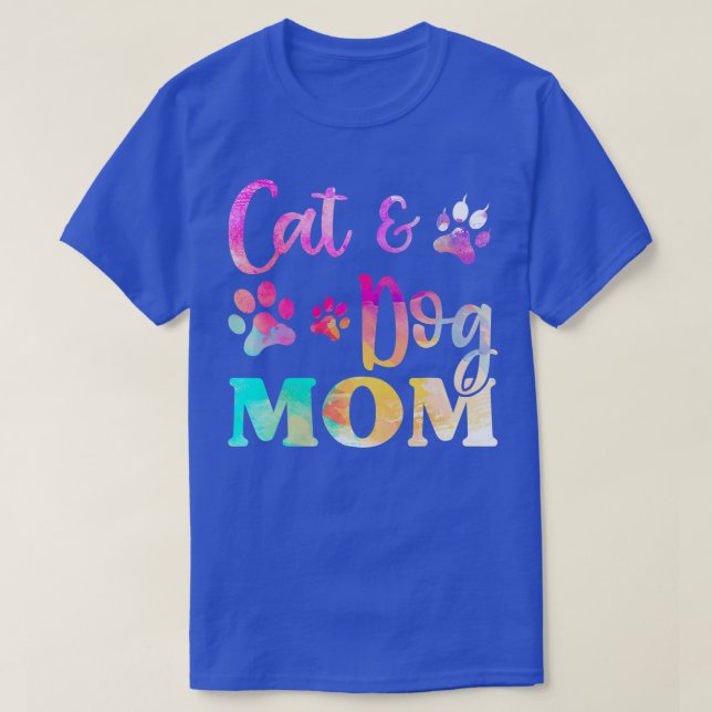Pet Cat Hund Mamma för kvinnor, Mors dag T Shirt (Design framsida)