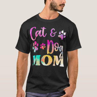 Pet Cat Hund Mamma Shirt for Women, Mors dag T
