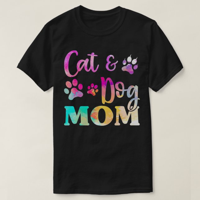Pet Cat Hund Mamma Shirt for Women, Mors dag T Shirt (Design framsida)