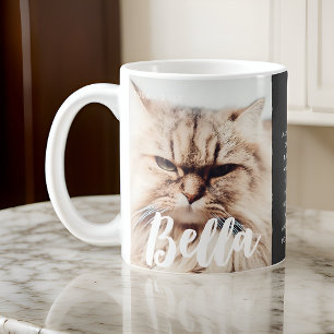 Pet Cat Memorial Memory Modern Simple Photo Kaffemugg