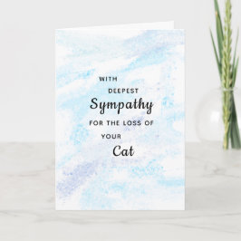 Pet Cat Sympathy Condolences Paílated Hälsning Kort