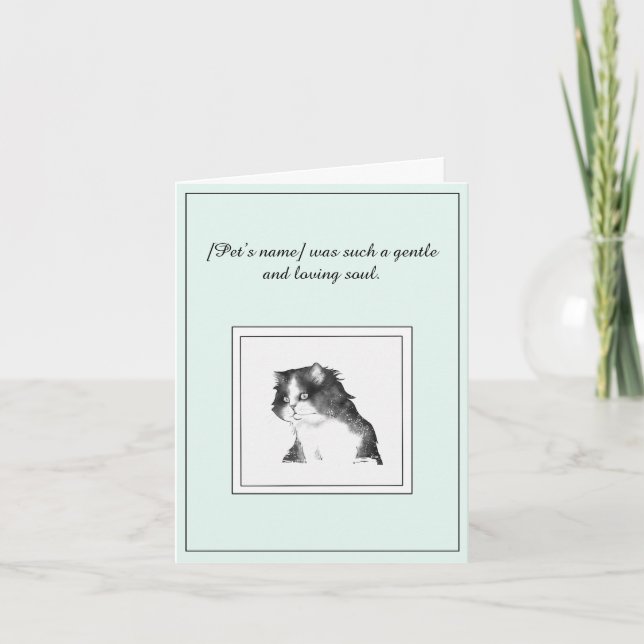 Pet Cat Sympathy Foleting Card Kort (Framsida)