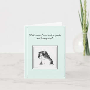 Pet Cat Sympathy Foleting Card Kort