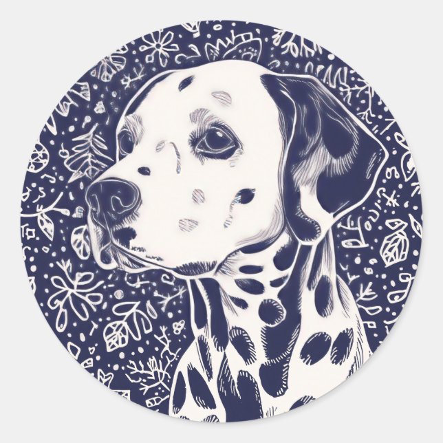 Pet christmas  runt klistermärke (Framsida)