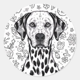 Pet christmas runt klistermärke