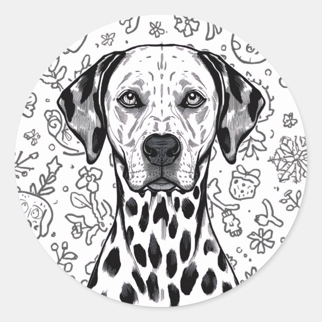 Pet christmas  runt klistermärke (Framsida)