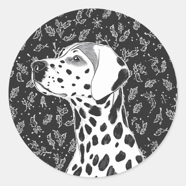 Pet christmas  runt klistermärke (Framsida)