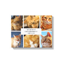 Pet Collage Photo Modern Cat Quote Canvas