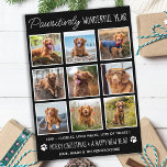 Pet Cute Funny Year in Review Hund Photo Collage Julkort<br><div class="desc">Vi presenterar vår senaste insamling av helgdagskort, perfekt för djur älskare och ägare av sällskapsdjur! Våra "fantastiskt bra år"-kort visar hårigets familjemedlemmar på ett sött, modernt och roligt sätt. De här korten är snyggt och festande och innehåller en fotosamling av dina husdjur under hela året. Våra kort är designade för...</div>