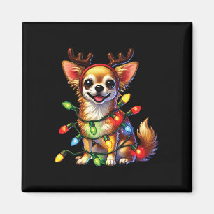 Pet Djur älskare Chihuahua Hundar Reindeer Christm Magnet
