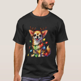 Pet Djur älskare Chihuahua Hundar Reindeer Christm T Shirt