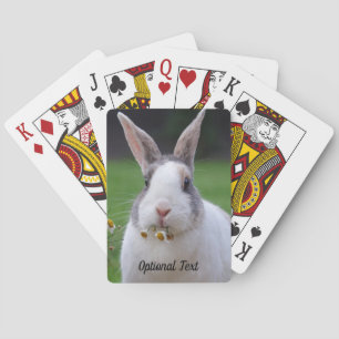 Pet Dutch Bunny Rabbit med Flowers Casinokort