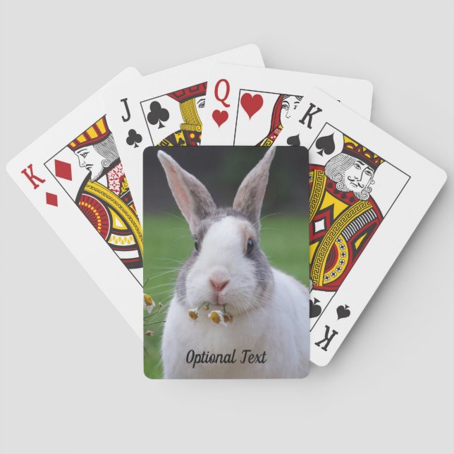 Pet Dutch Bunny Rabbit med Flowers Casinokort (Baksidan)