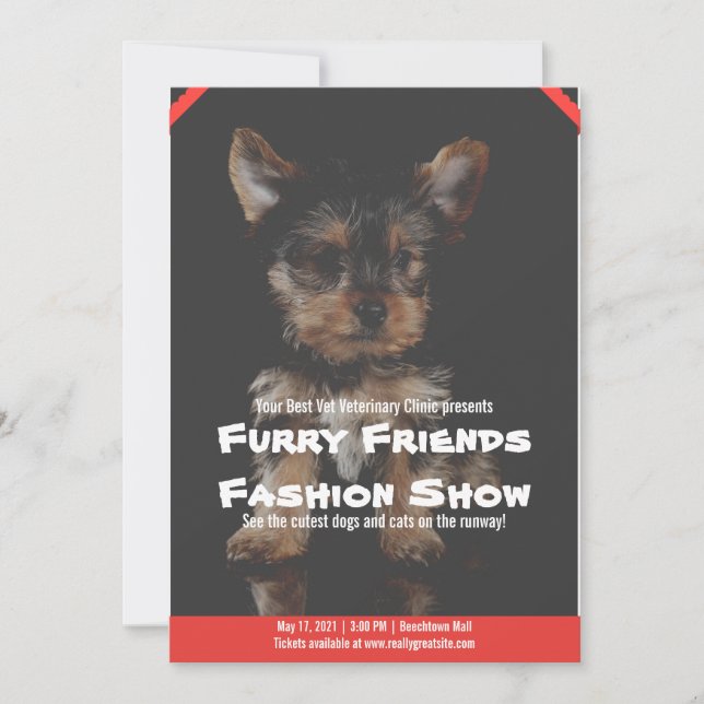 Pet Fair Editable Fundraiser Flyer Adoption Inbjud Inbjudningar (Framsida)