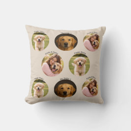 Pet Family Photos Mother's Day Throw Pillow Beige Kudde