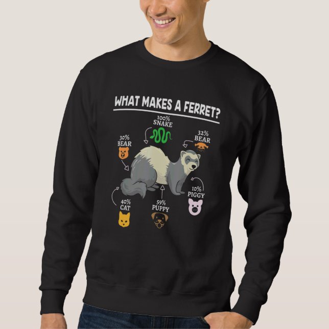 Pet Ferret Ferret Apparel Ferret Ideas Lång Ärmad Tröja (Framsida)