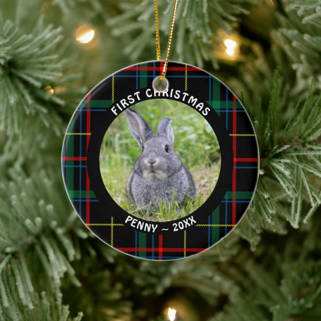 Pet FIRST CHRISTMAS Photo Play Personlig Julgransprydnad Keramik (Träd)