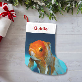 Pet Fish Älskare Photo & Namn Personlig Liten Julstrumpa