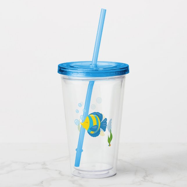 Pet Fish Bowl Aquarium Take Away Mugg (Baksida)